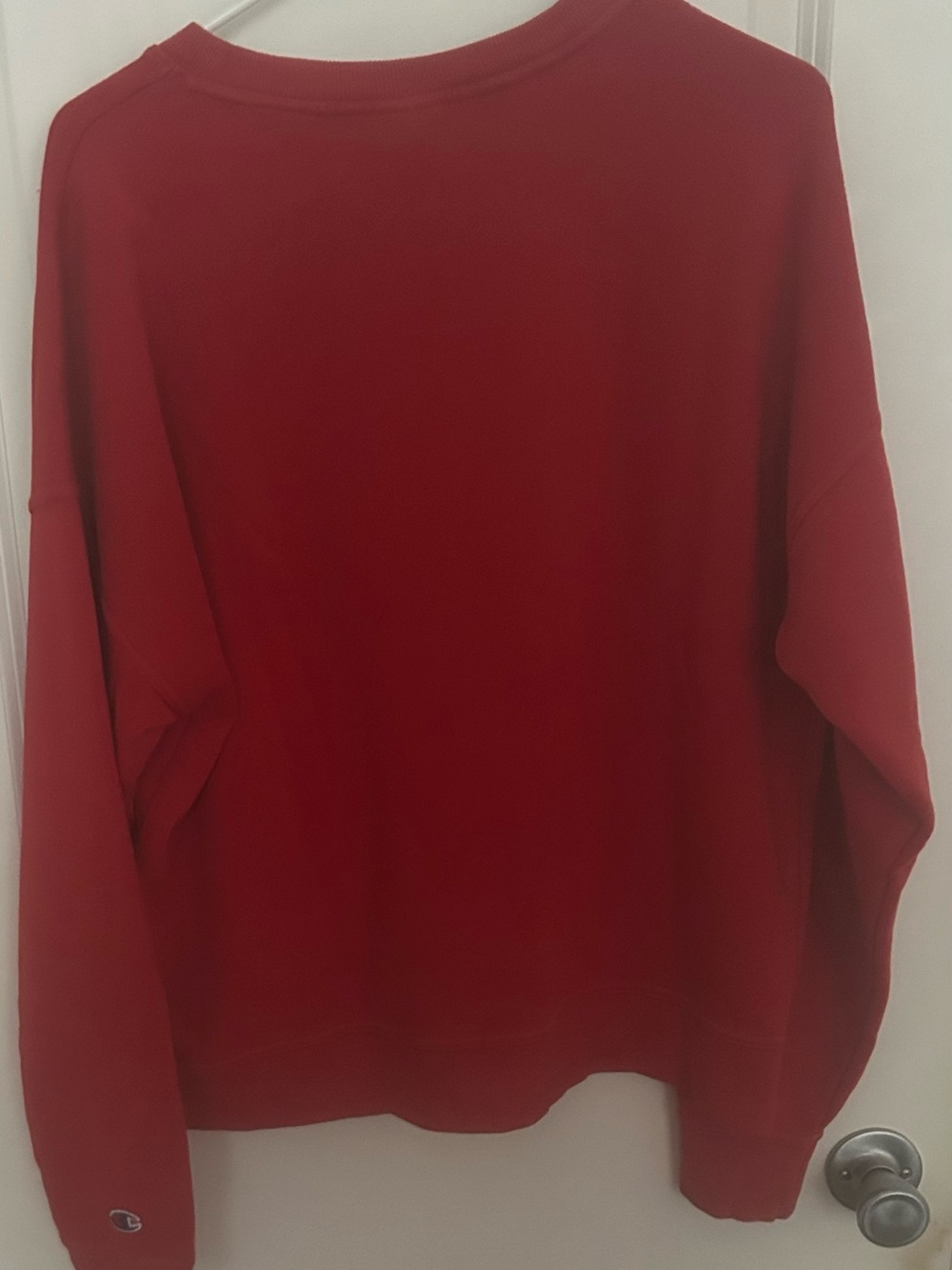 Champion Red Pullover Pink Logo - Picture 3 of 3